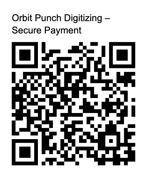 QR code for secure Orbit Punch PayPal payment